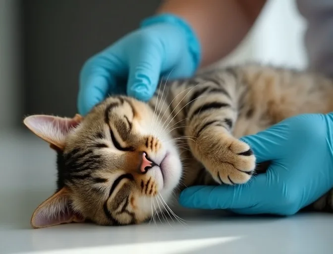 Specialist carefully handling a deceased cat with dignity in Burwood